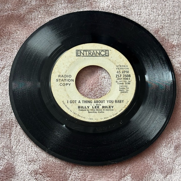 I Got A Thing About You Baby - Billy Lee Riley 7” Vinyl Record (1972) (CBS COPY) - Picture 1 of 4